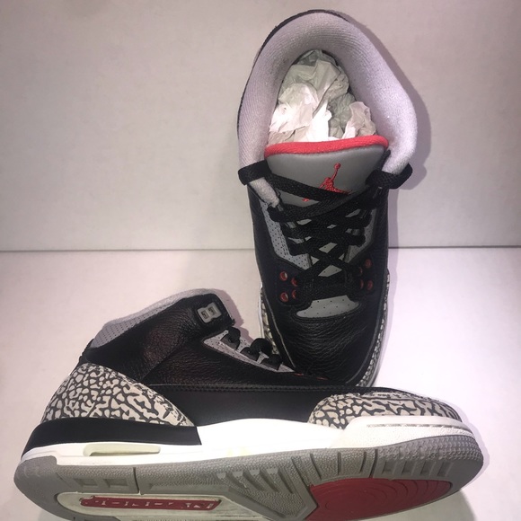 ❌Sold❌ Air Jordan Retro Black Cement 3 Size 6.5 - Picture 7 of 8